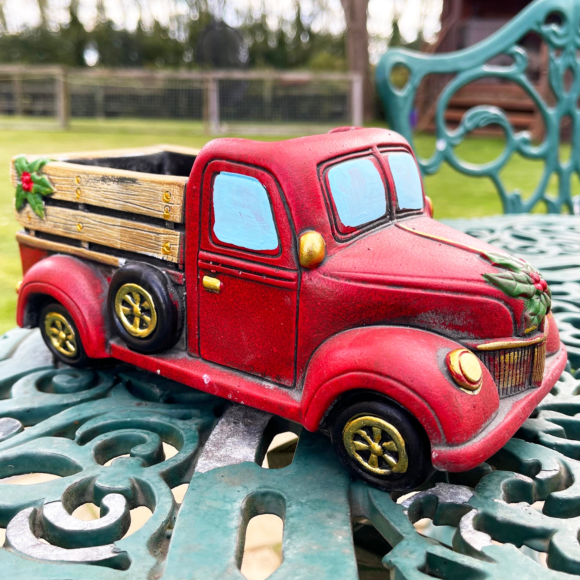 Christmas Pick Up Truck Planter
