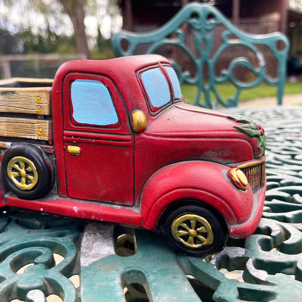Christmas Pick Up Truck Planter