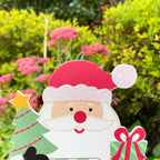 Schild „Stop Here“ mit Weihnachtsmann, 15 x 68 cm