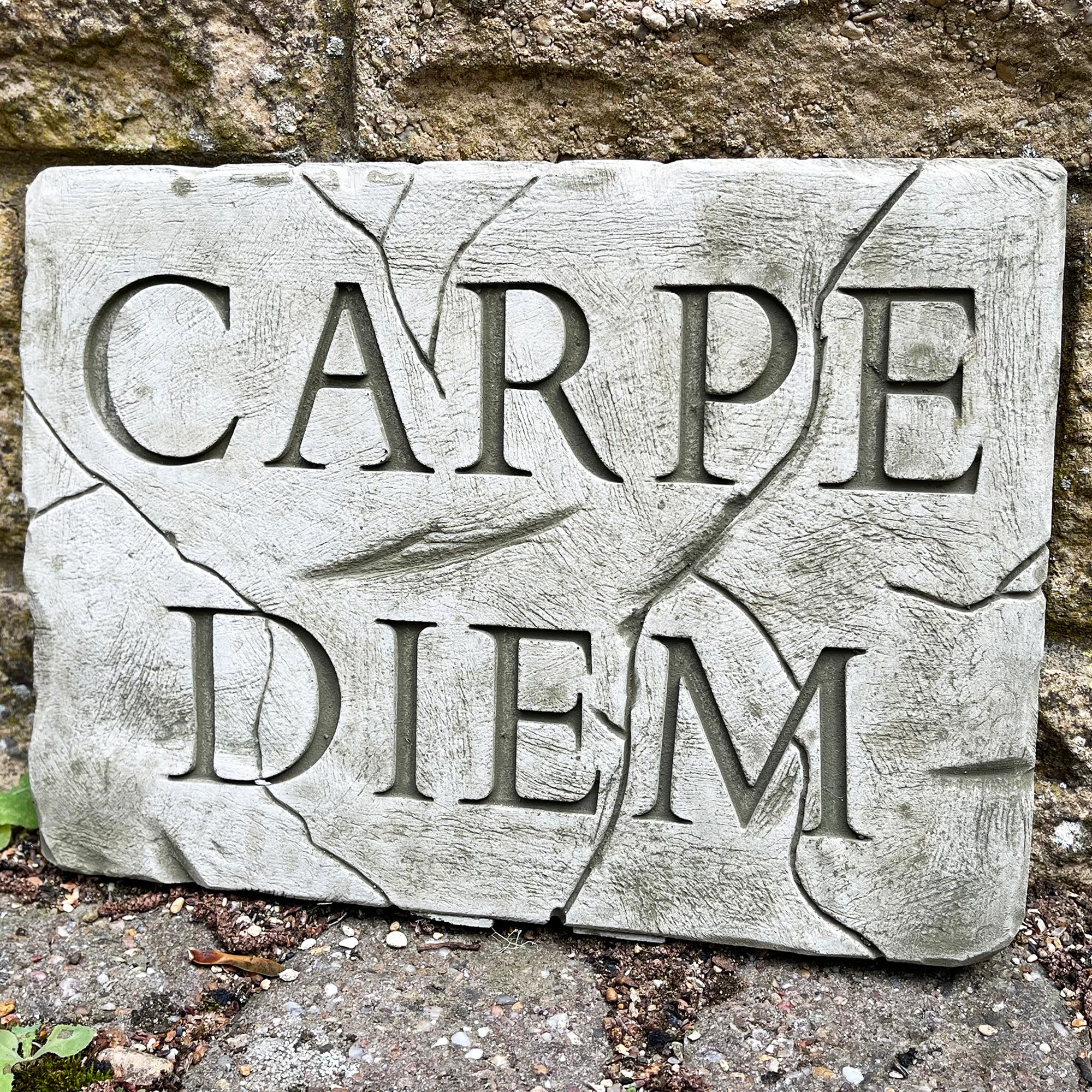 Stone Carpe Diem Wall Plaque