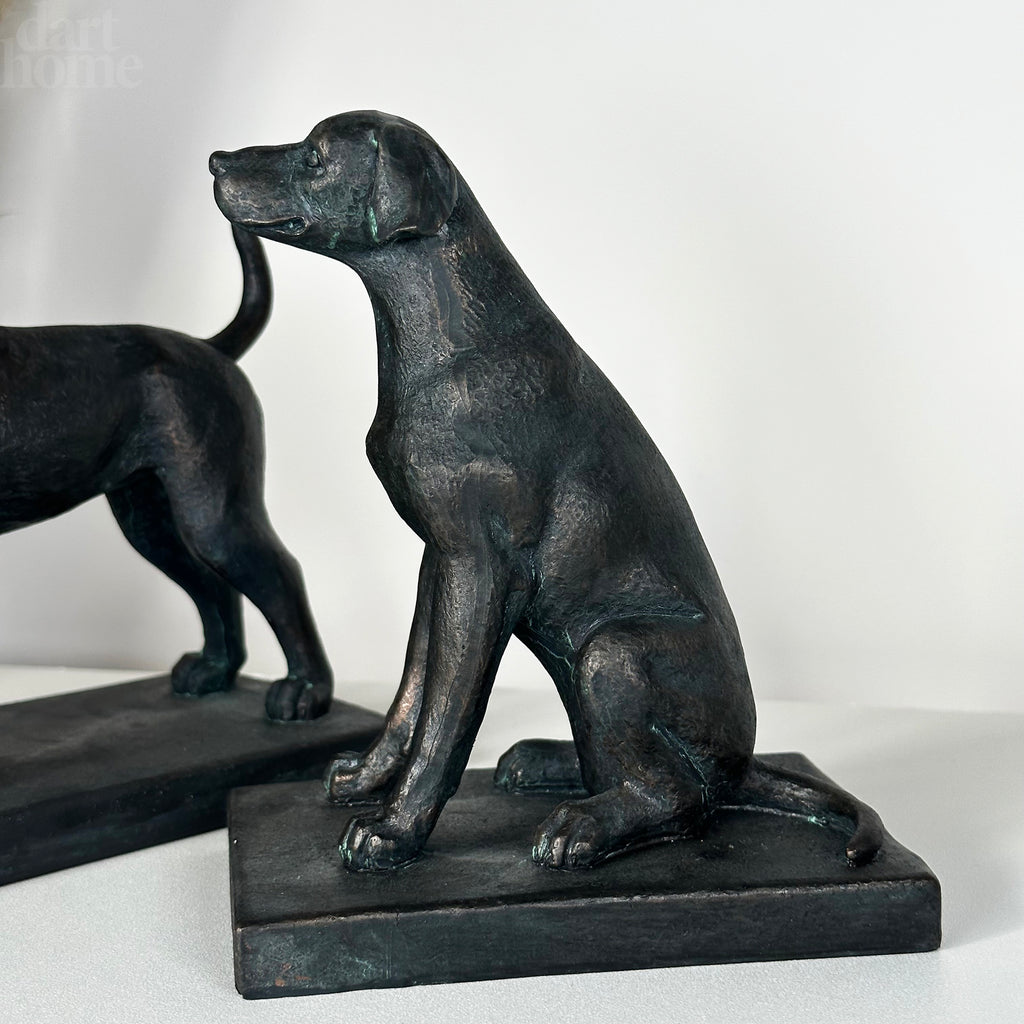 Paar Hunde-Buchstützen