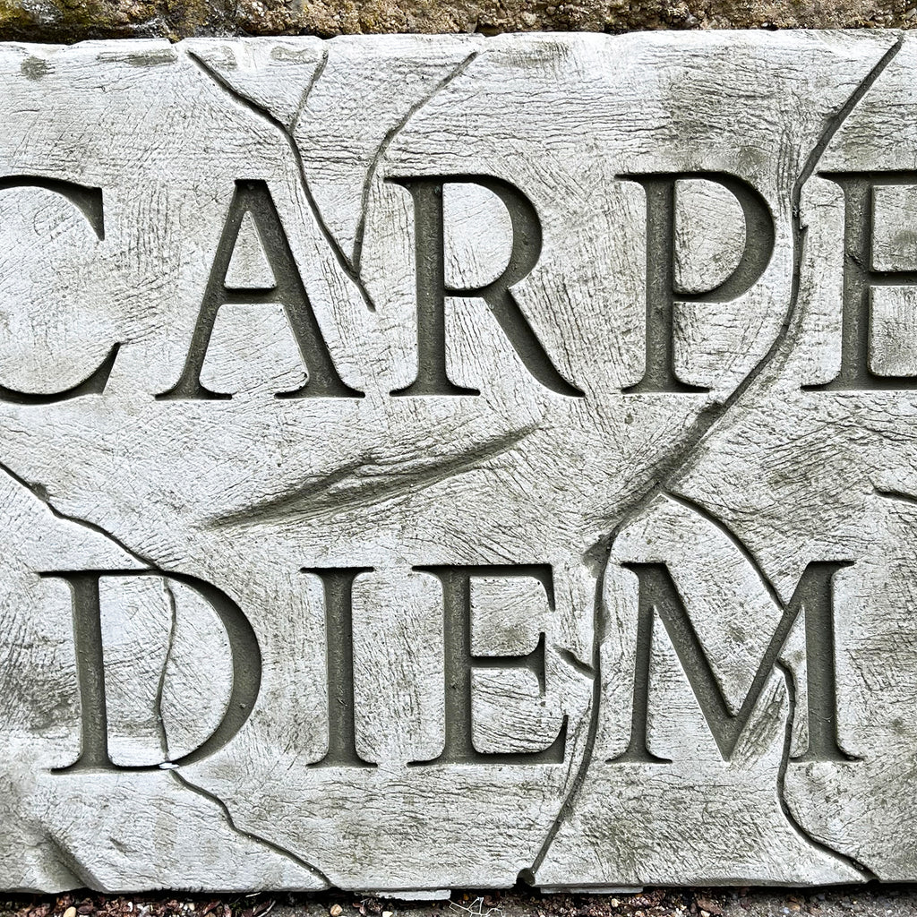 Stone Carpe Diem Wall Plaque