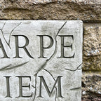 Stone Carpe Diem Wall Plaque