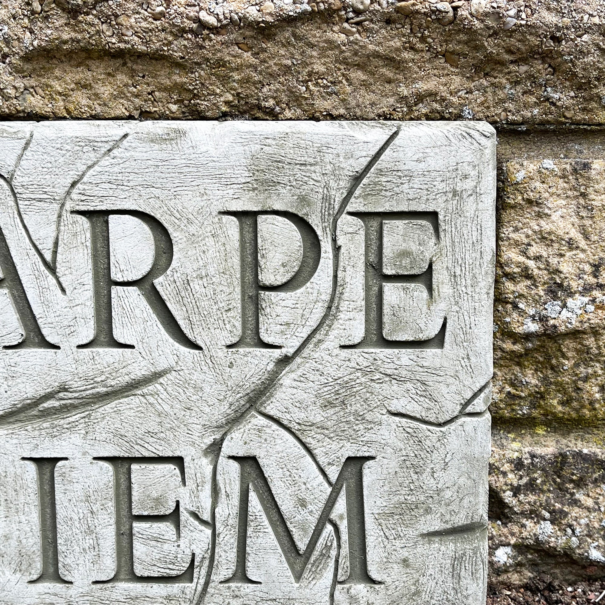 Stone Carpe Diem Wall Plaque