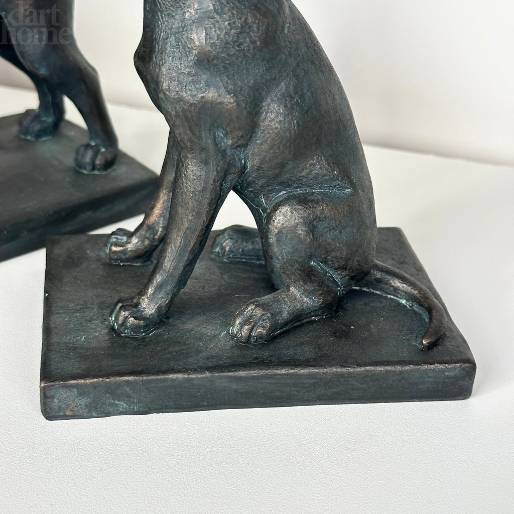 Paar Hunde-Buchstützen