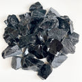 1 kg schwarzer Obsidian-Stein – rauer Schutzkristall