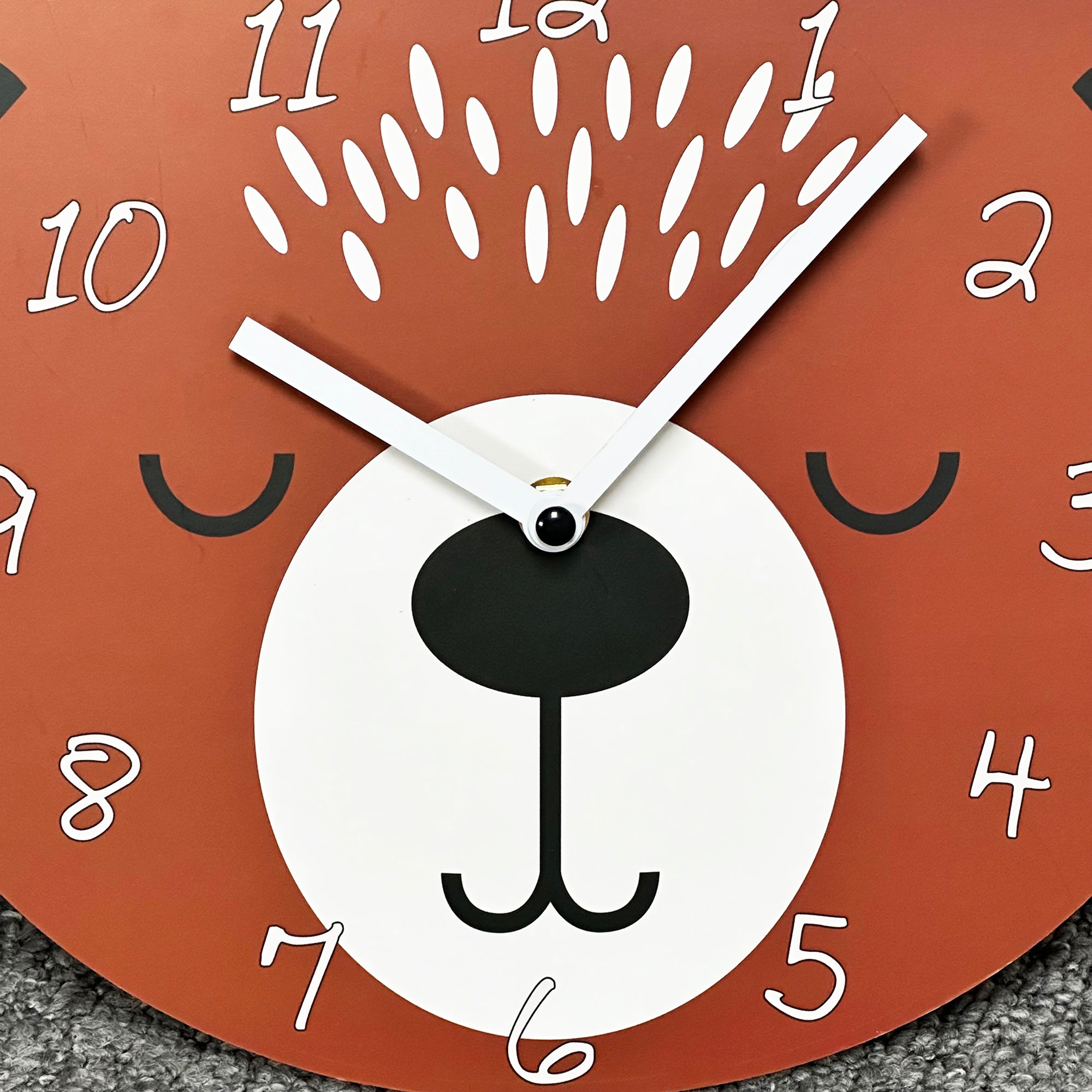 Brown Bear Head Childrens Wall Clock