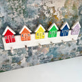 Coloured Wood 6 Hook Beach Hut Coat Rack