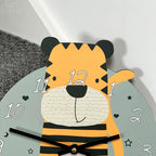 Round Tiger Childrens Wall Clock