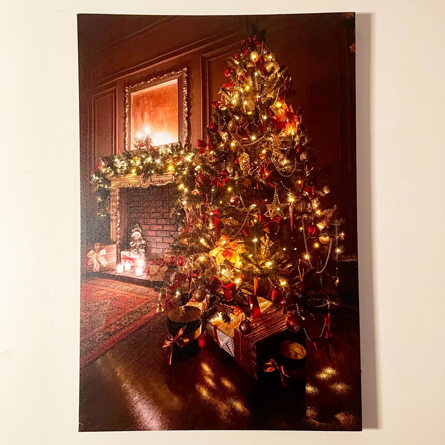 LED Christmas Tree Wall Canvas Art