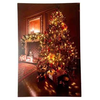 LED Christmas Tree Wall Canvas Art