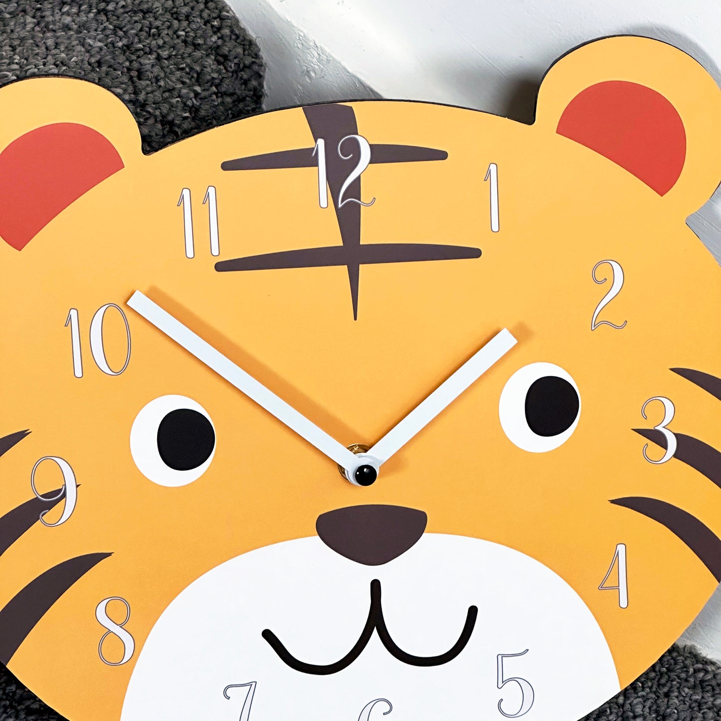 Tiger Head Childrens Wall Clock