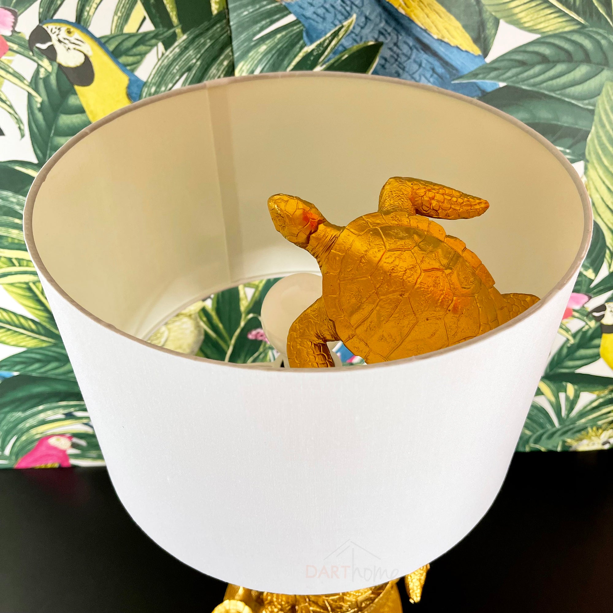 Large Gold Turtle Table Lamp