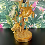Große goldene Schildkröten-Tischlampe
