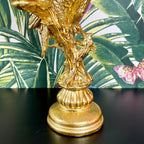 Goldener Papageien-Kerzenhalter