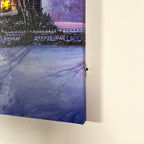 Christmas Snowy Winter Cabin LED Canvas Wall Art