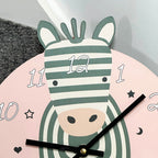 Runde Zebra-Wanduhr für Kinder