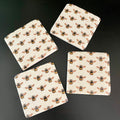 Set Of 4 Resin Bee Coasters