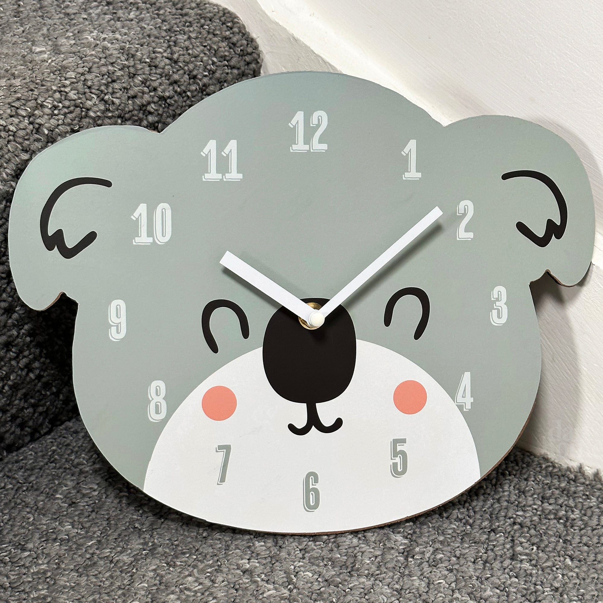 Darthome Koala Bear Head Childrens Wall Clock 30x23cm – Darthome Limited