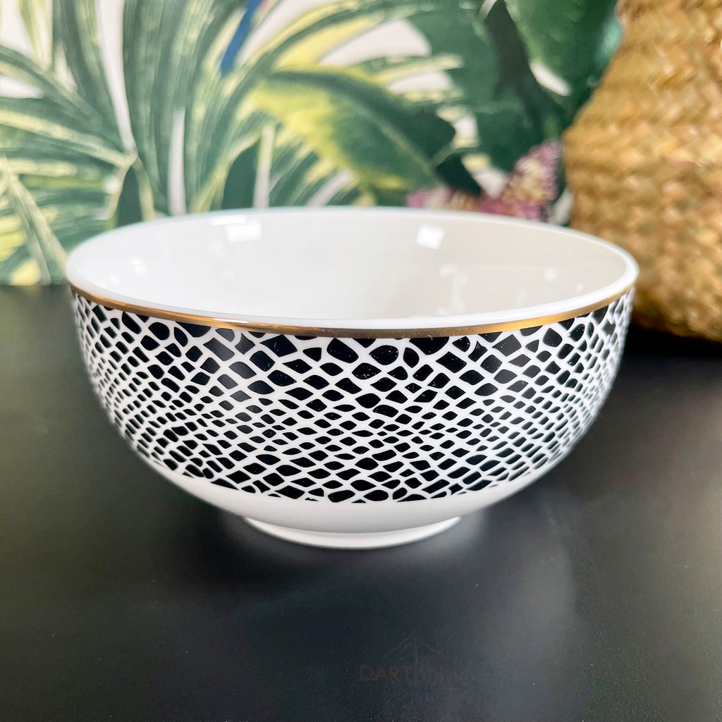 Ceramic 4pc Animal Print Cereal Bowl Set