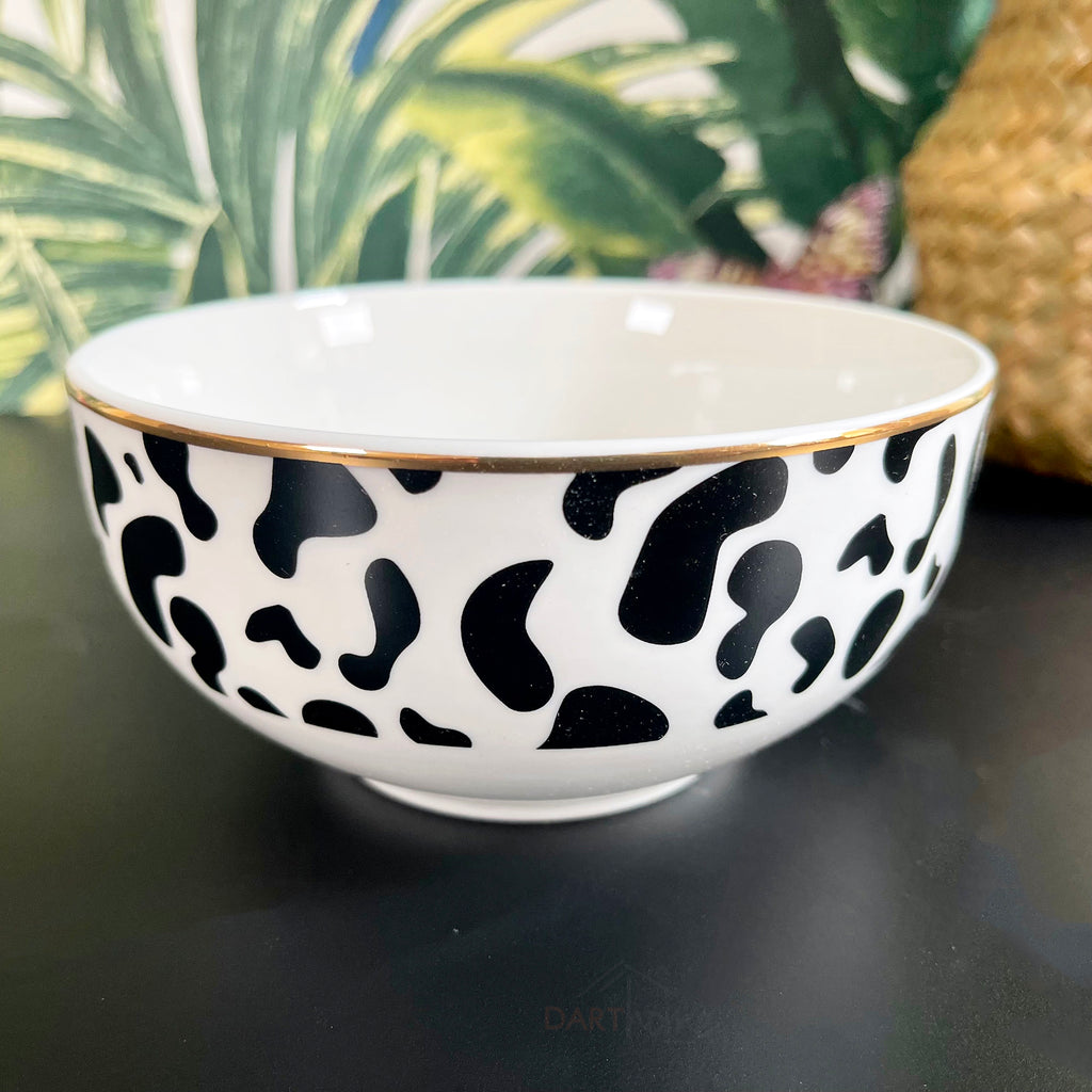 Ceramic 4pc Animal Print Cereal Bowl Set