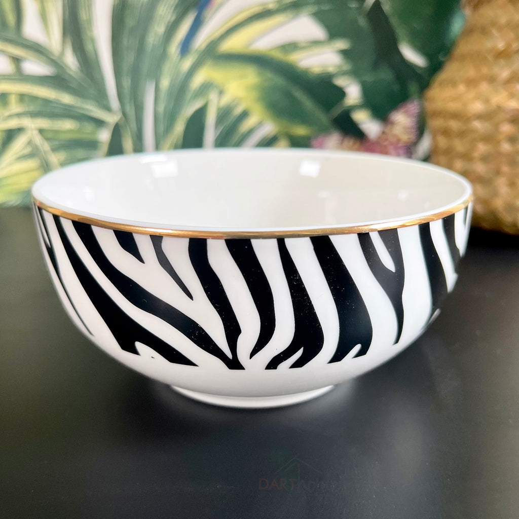 Ceramic 4pc Animal Print Cereal Bowl Set