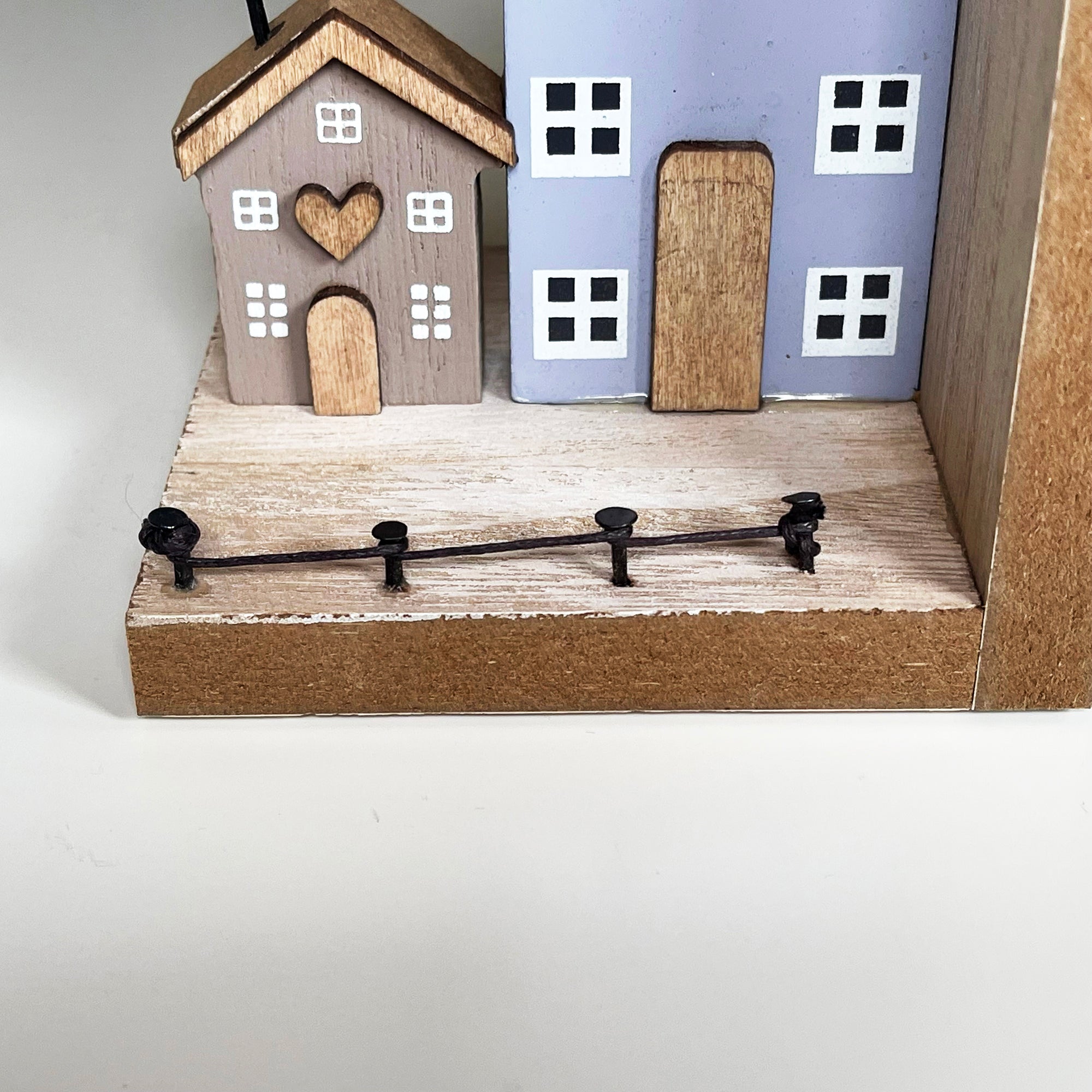 Wooden House Bookends Set