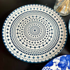 3 Piece Mediterranean Style Dessert Plate Set