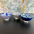 Set Of 3 Mediterranean Style Snack Bowls