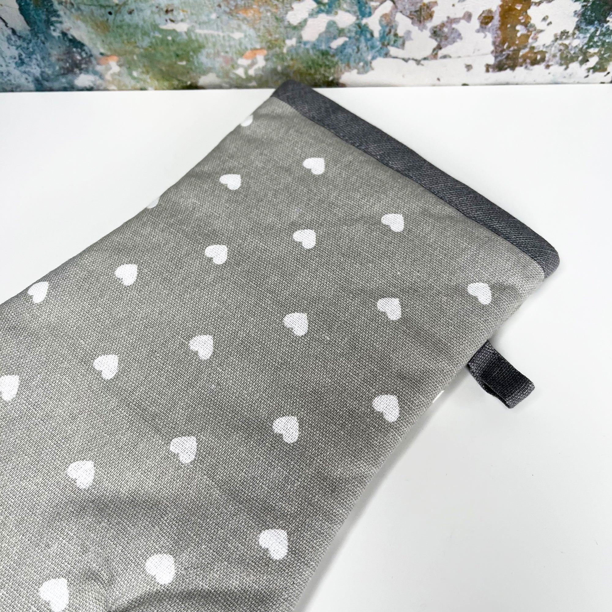 Grey Heart Single Oven Gloves Pack Of 2
