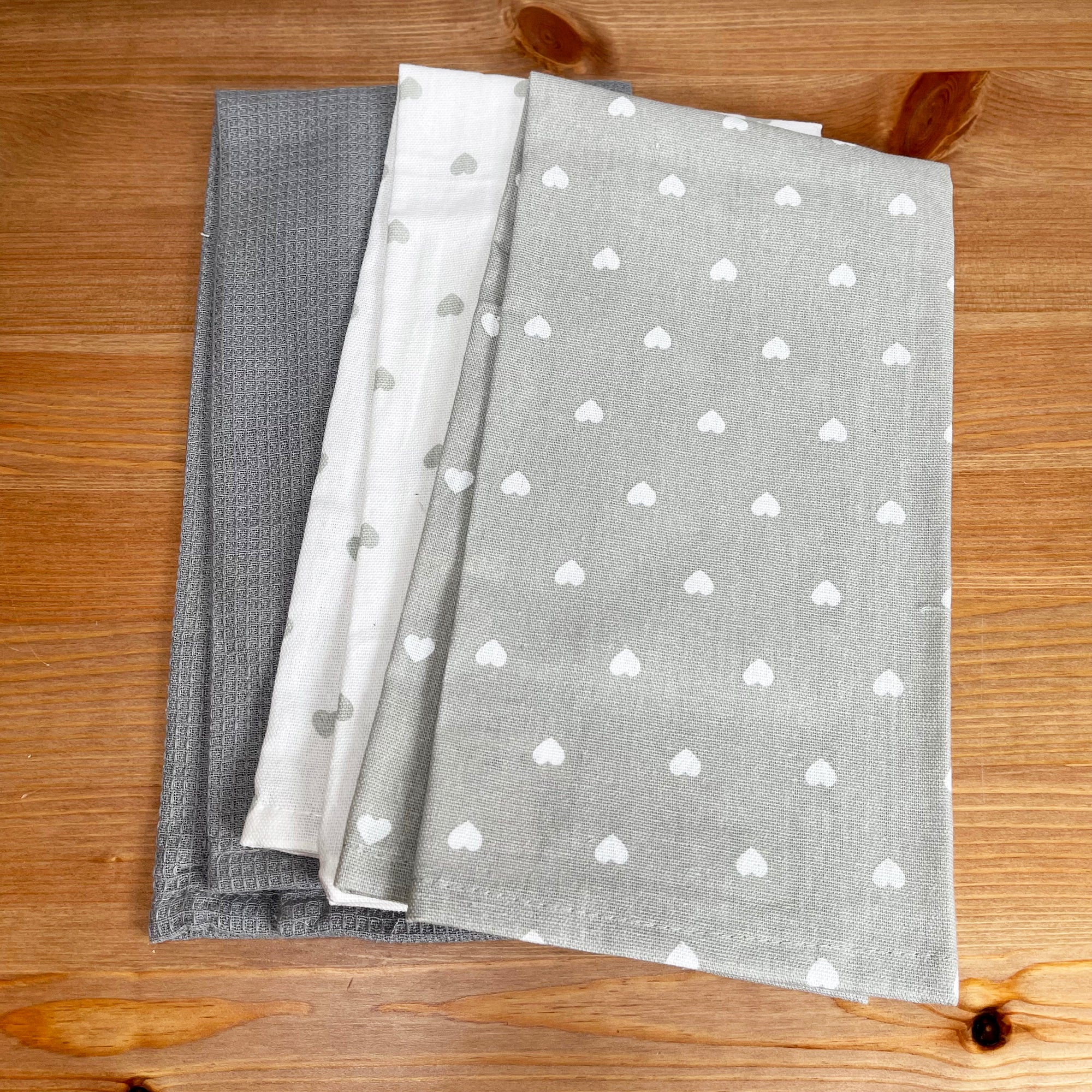 Pack of 3 Love Hearts Tea Towels