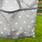 100% Cotton Hanging Love Heart Peg Bag