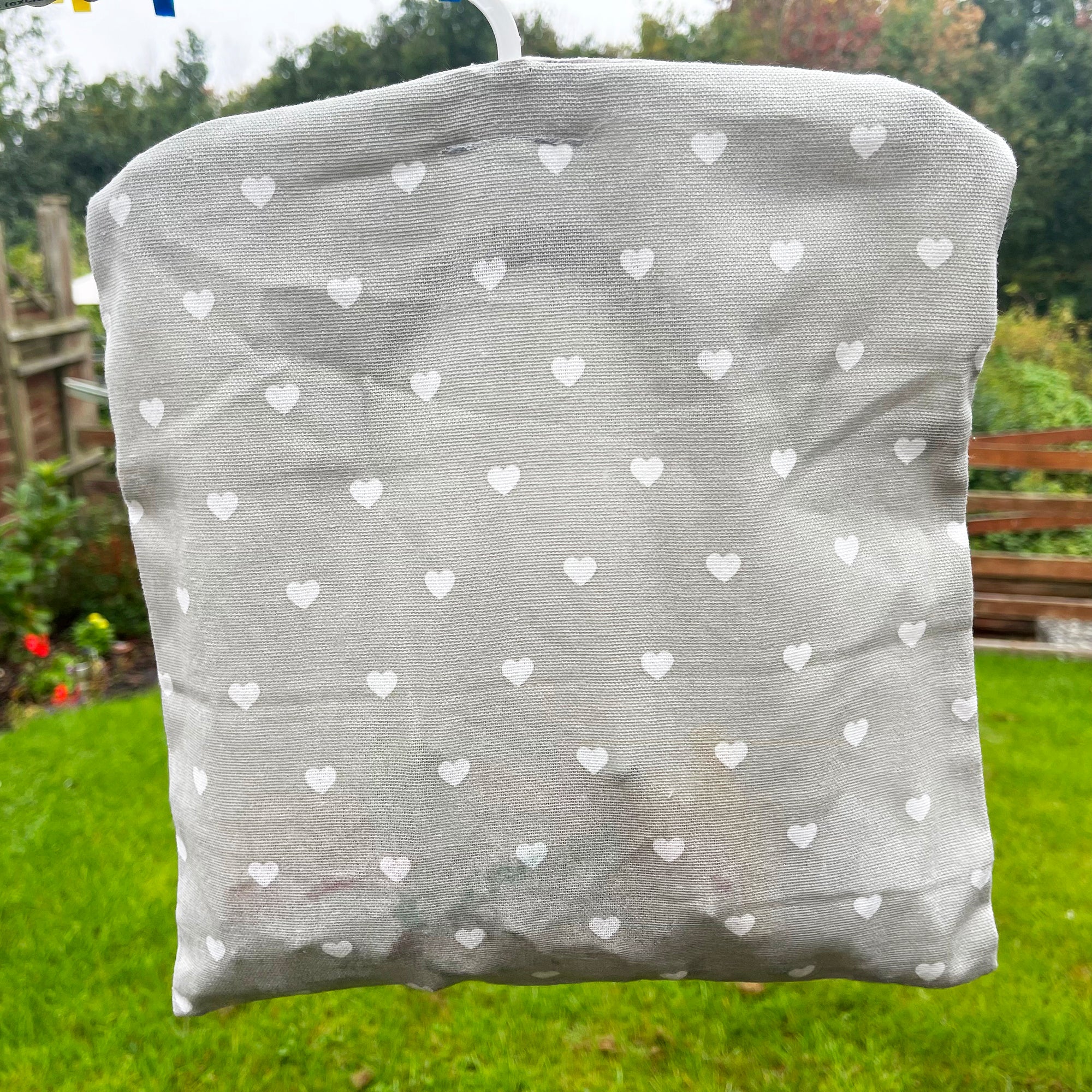 100% Cotton Hanging Love Heart Peg Bag