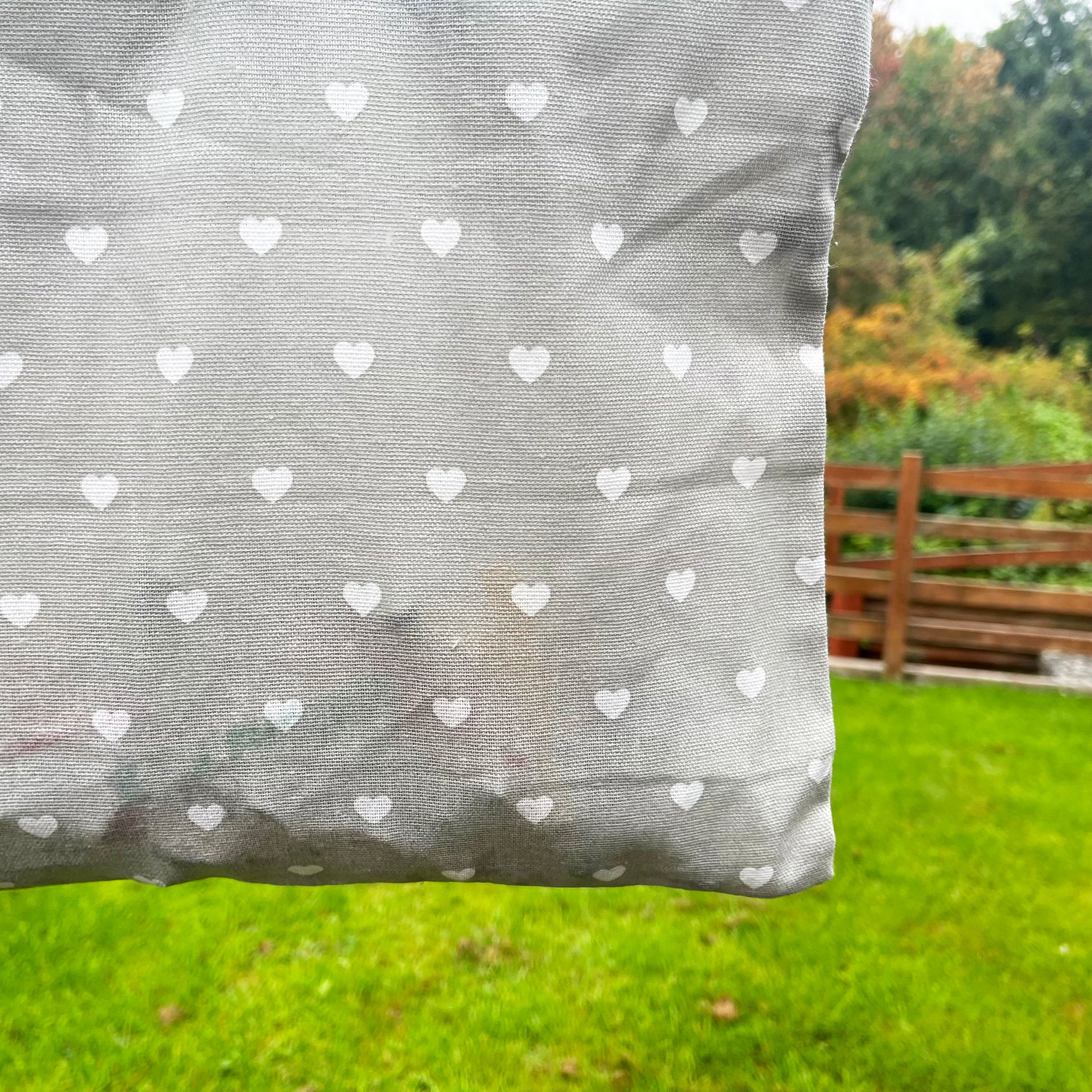 100% Cotton Hanging Love Heart Peg Bag