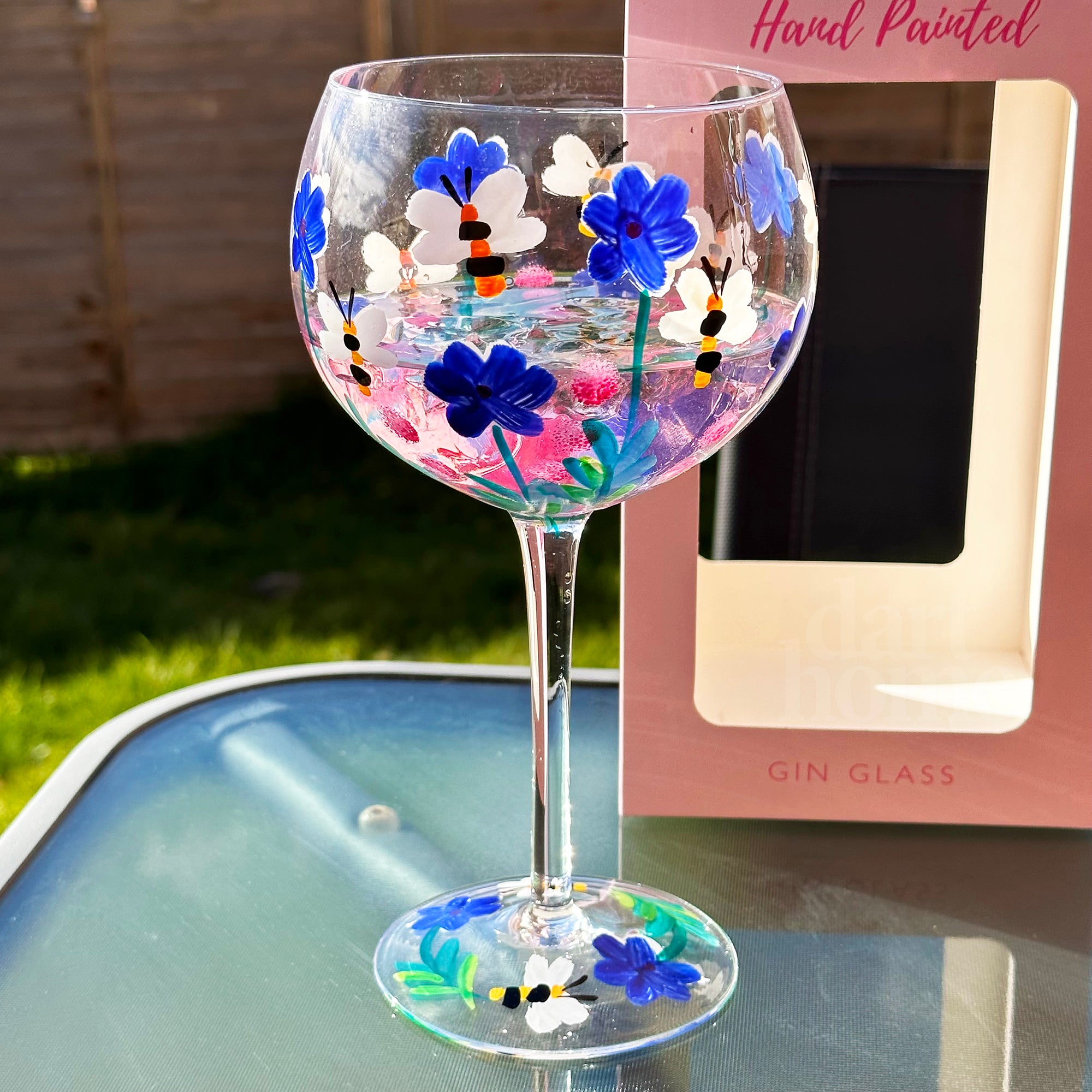 Hand painted deals gin glasses