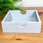 Set Of 6 Grey Love Heart Coasters With Storage Box