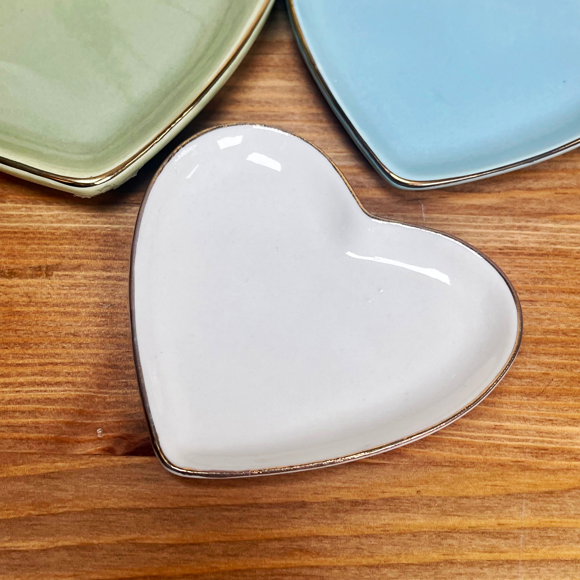 Set Of 3 Heart Trinket Trays