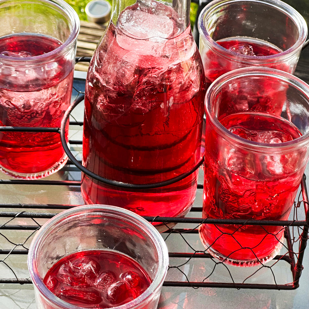 6-teiliges Karaffe- und Glasset mit Träger