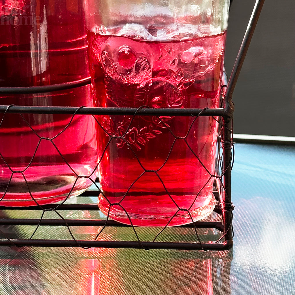 6-teiliges Karaffe- und Glasset mit Träger