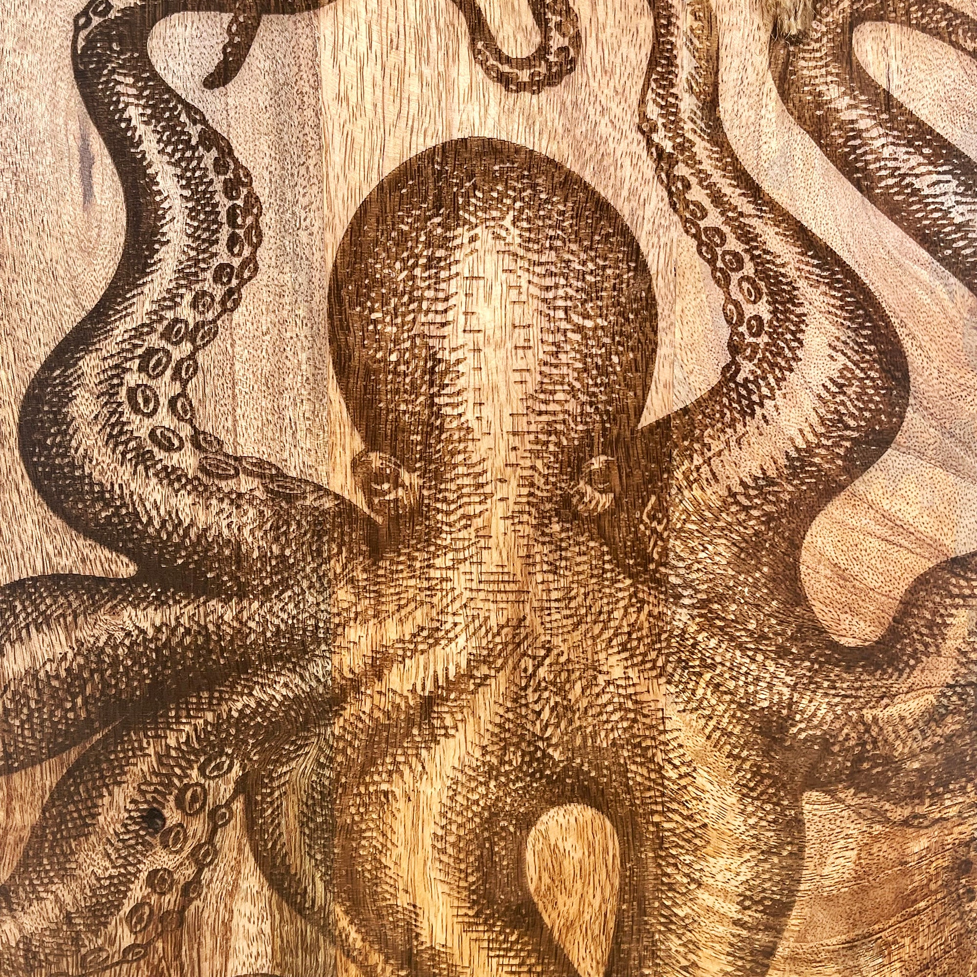 Large Etched Octopus Chopping Board
