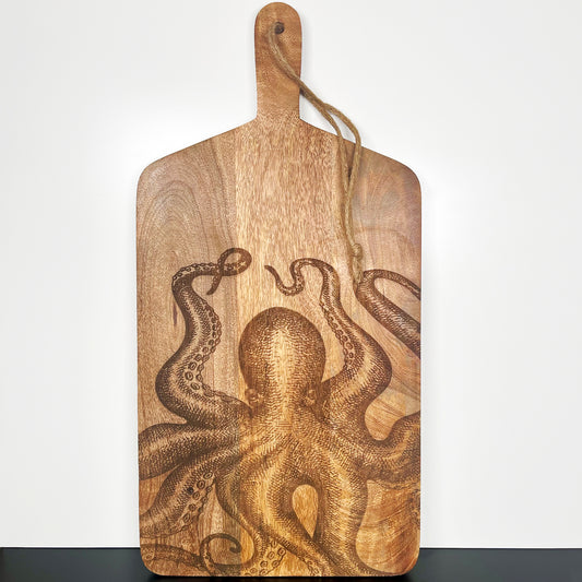 Large Etched Octopus Chopping Board