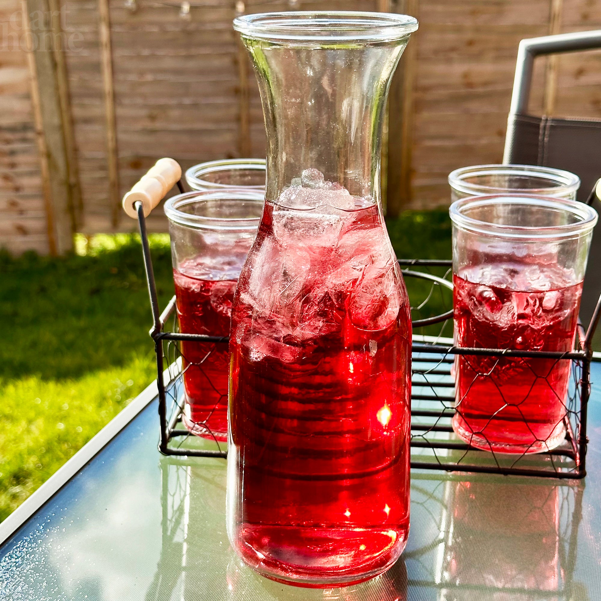 6pc Carafe And Glass Set With Carrier