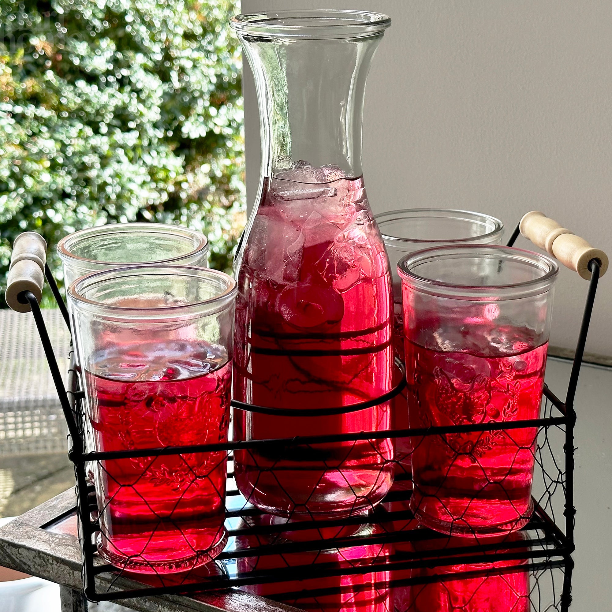 6pc Carafe And Glass Set With Carrier