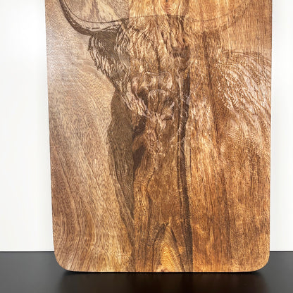 Large Etched Highland Cow Chopping Board