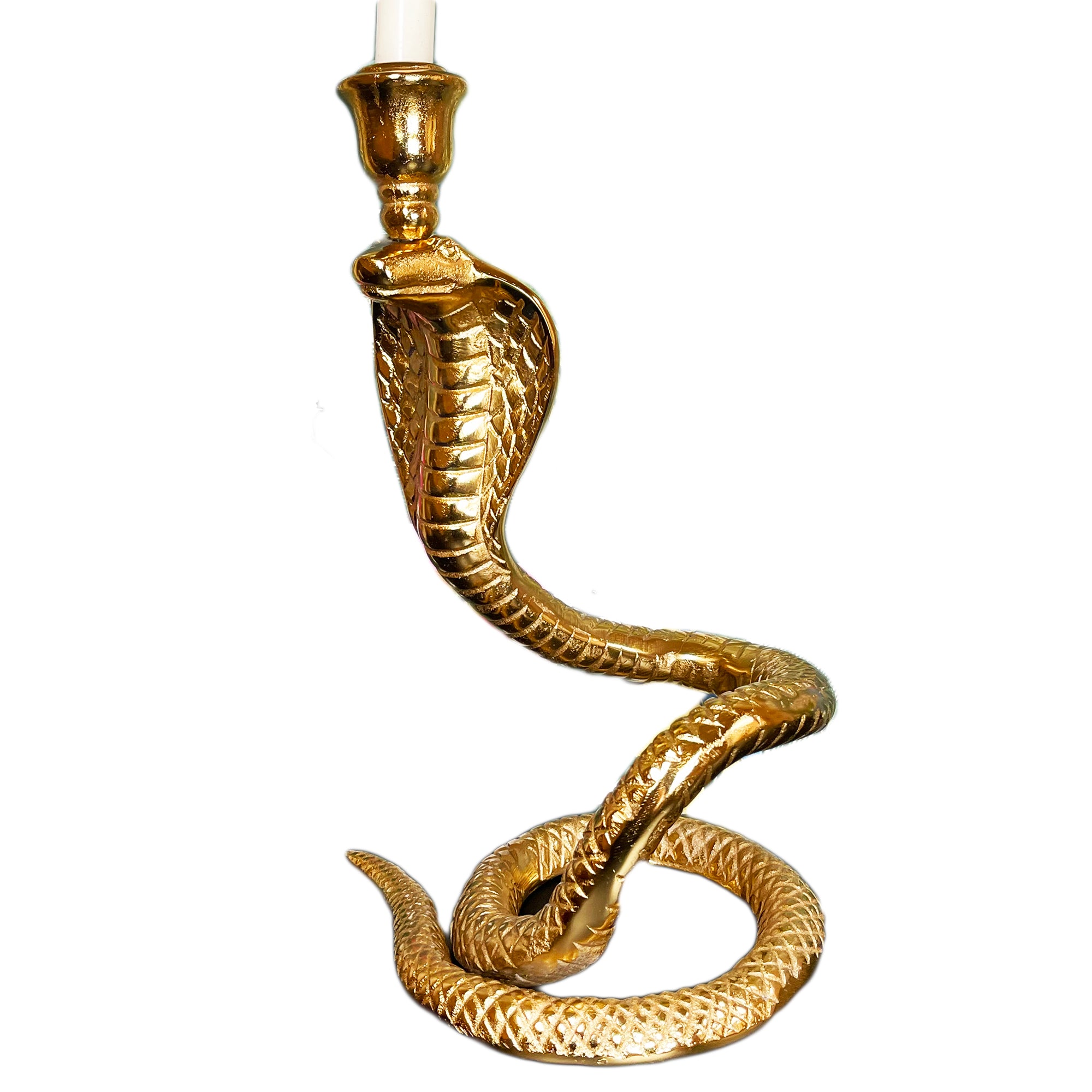 Goldfarbener Schlangen-Kerzenhalter