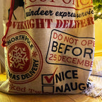 Brown North Pole Post Office Christmas Sack