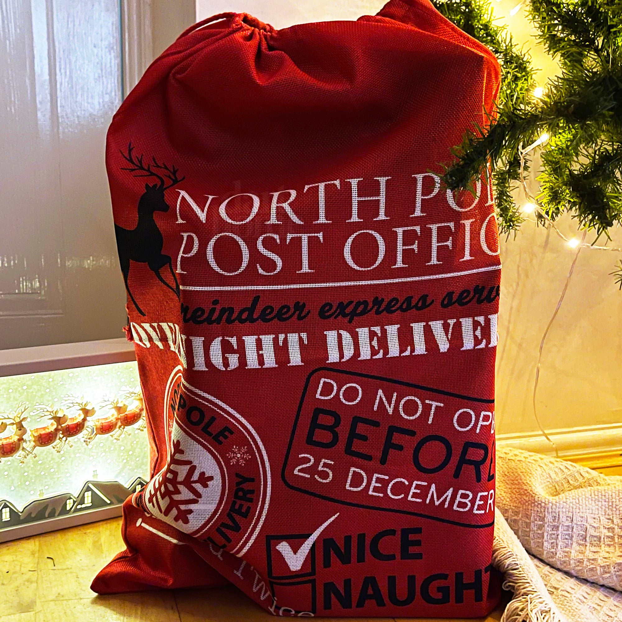 Red North Pole Post Office Christmas Sack Darthome Limited