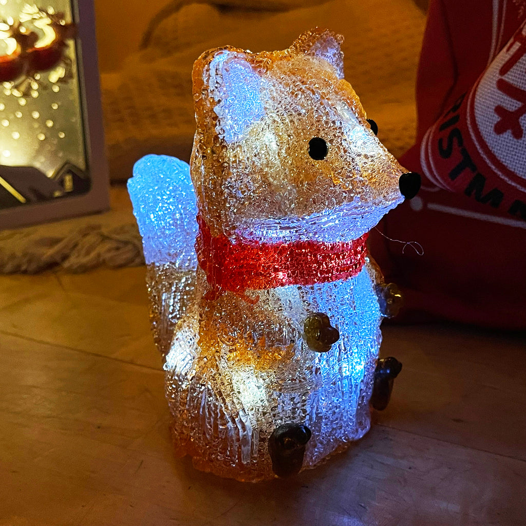 Acryl-LED-Fuchs-Weihnachtsdekoration