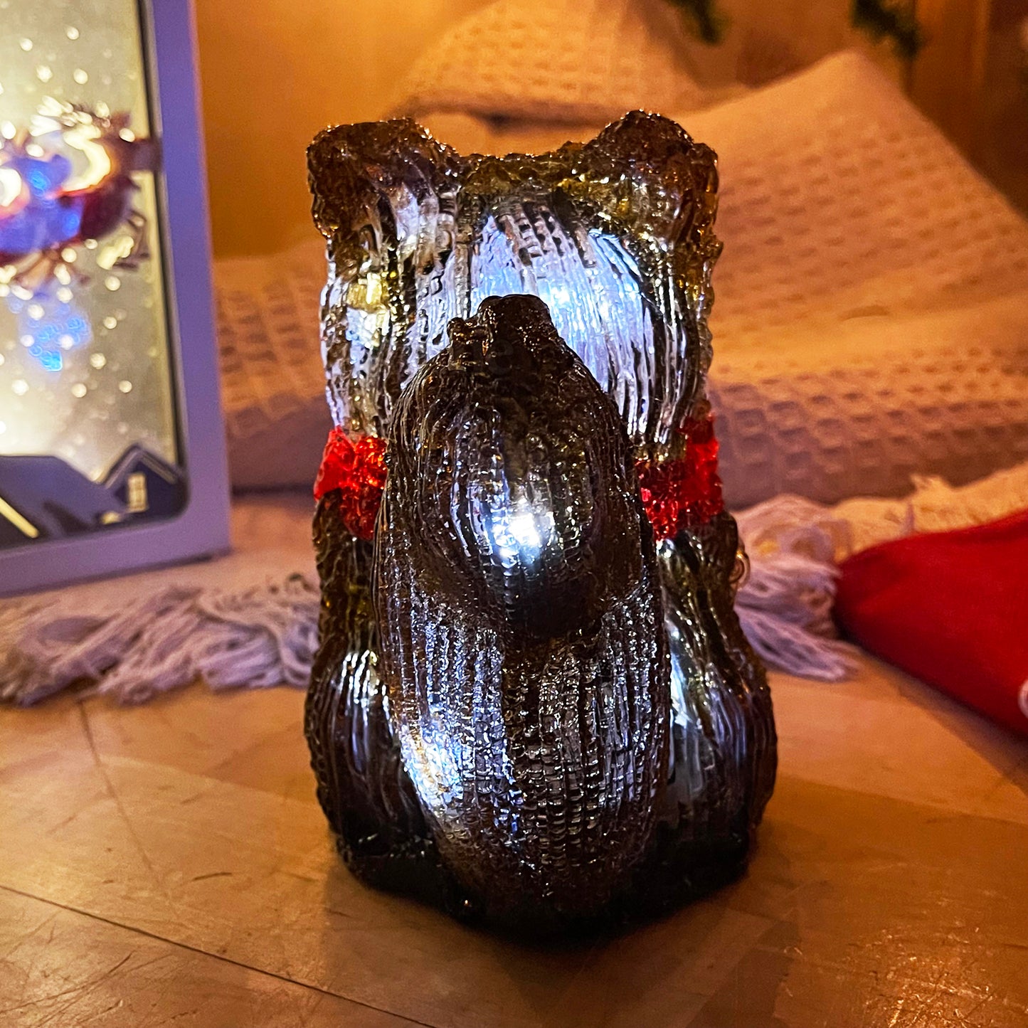 Acrylic LED Squirrel Christmas Decoration