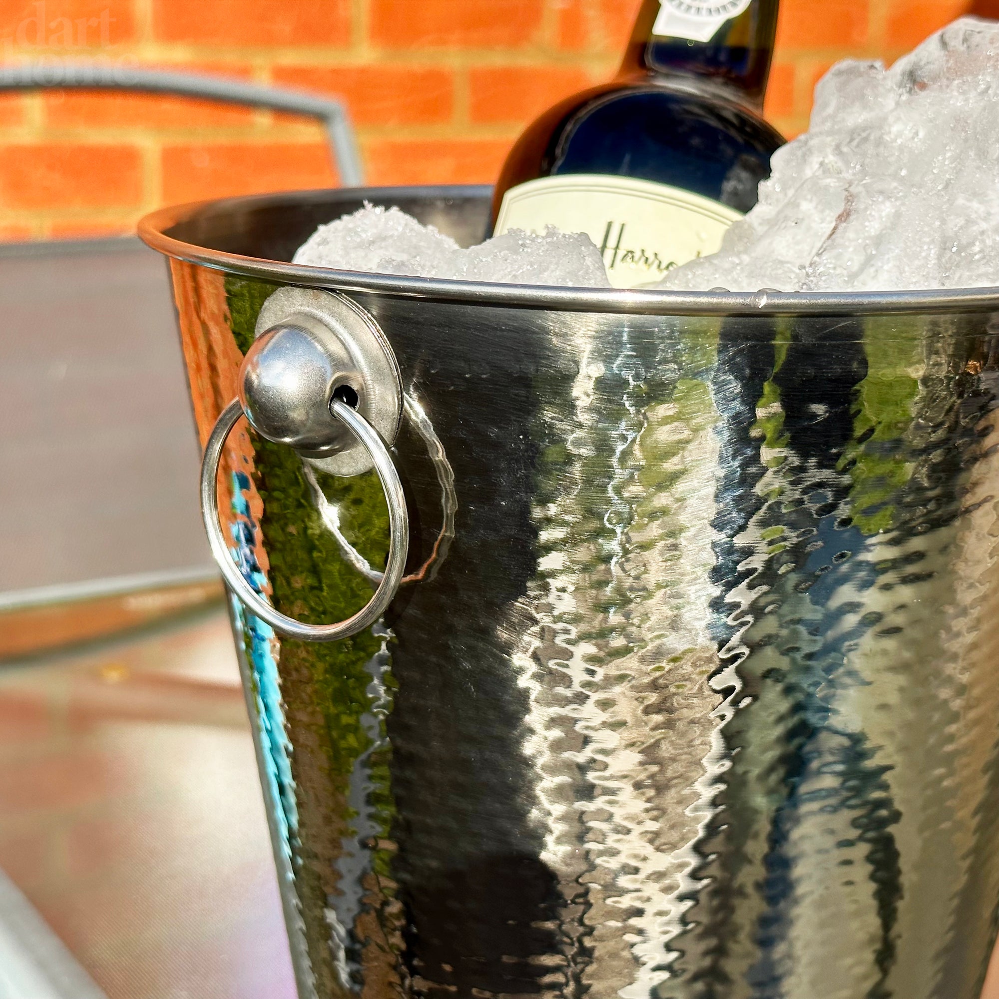 Champagnerkübel aus gehämmertem Edelstahl